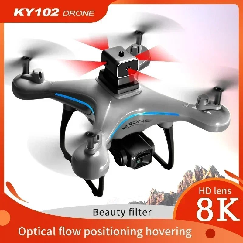 KY102 Drone 8K Professional Dual Camera Brushless Quadcopter Obstacle Avoidance Optical Flow Aerial Drone RC 10000M