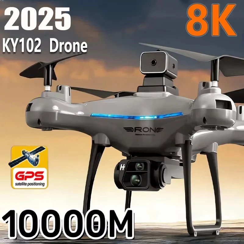 KY102 Drone 8K Professional Dual Camera Brushless Quadcopter Obstacle Avoidance Optical Flow Aerial Drone RC 10000M